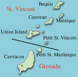 Grenadines Map