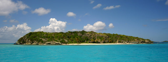 Caribbean atoll beach